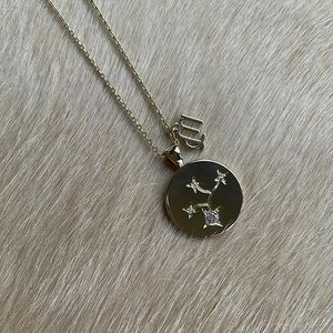 NEW Gold Virgo Constellation + Symbol Necklace